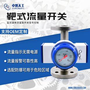 水流开关流量指示器报警管道消防流量开关dn100dn25 卓然天工靶式