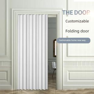 PVC折叠门免打孔开放式厨房卫生间开通燃气临时门隔断门推拉门