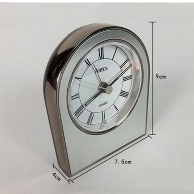 雅达时ARTEX静音闹钟 罗马数字客房闹钟18404银色另有18406金色