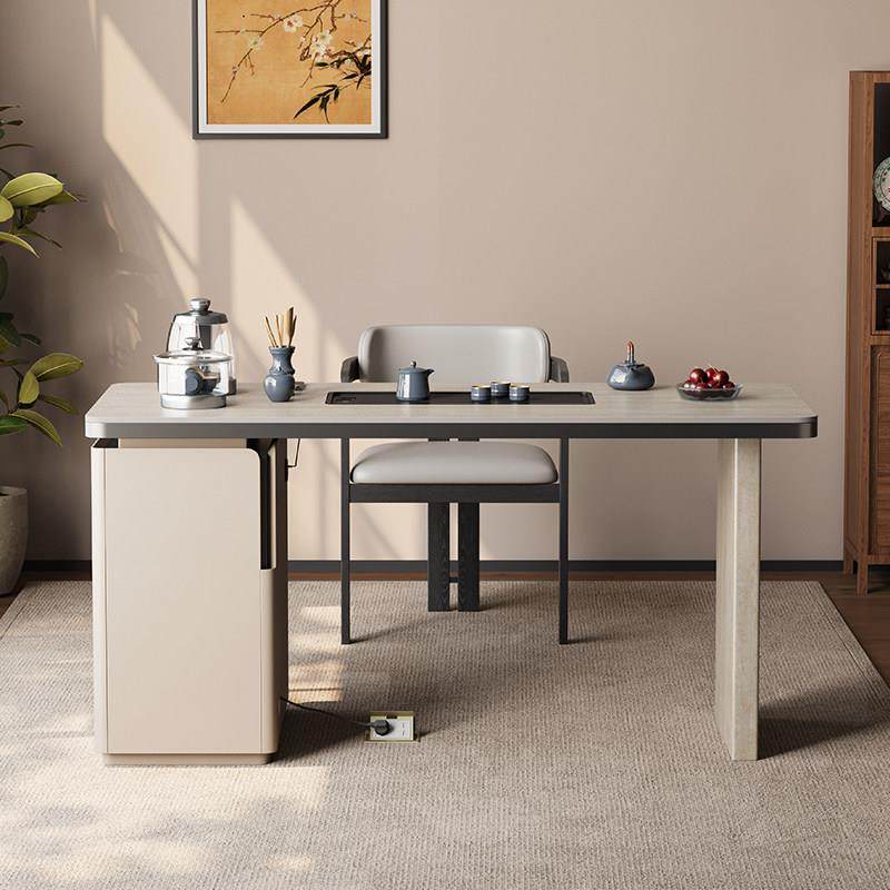 洞石岩板喝茶桌椅组合现代简约家用客厅小茶台阳台办公功夫泡茶桌,住宅家具,茶几,淘宝优惠券,粉丝福利购,淘宝优惠卷