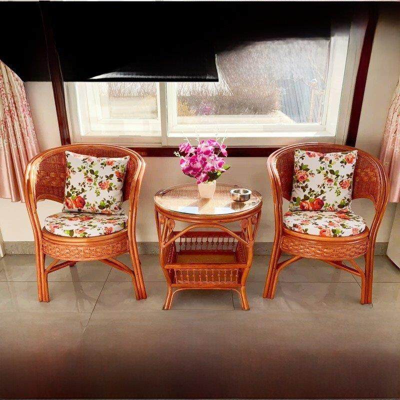 阳台桌椅组合藤休闲椅藤椅三件套天然印尼真藤转椅现代简易扶手椅,住宅家具,桌椅套件,淘宝优惠券,粉丝福利购,淘宝优惠卷