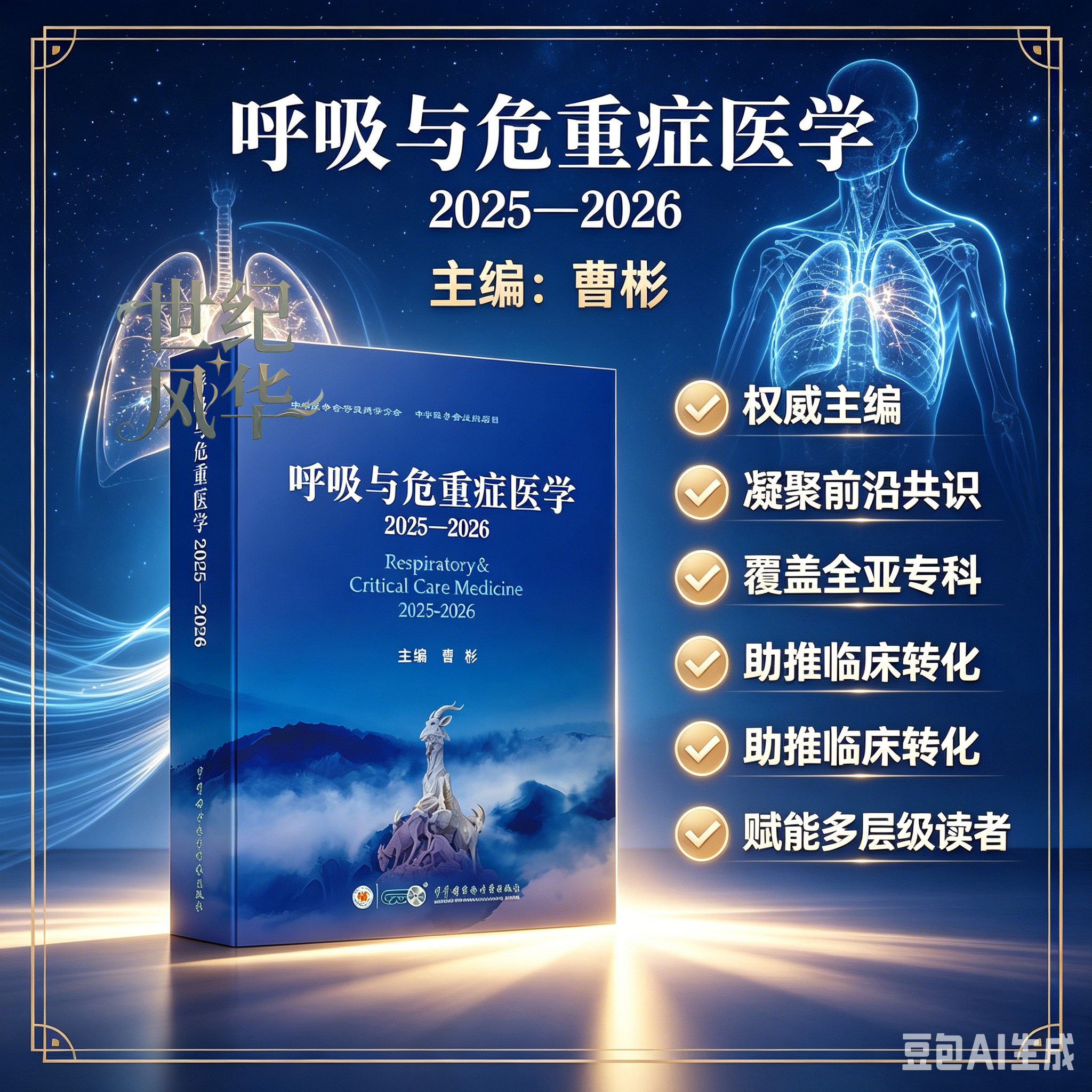 呼吸与危重症医学 2025-2026医学年度进展 书籍 临床医师 实习医师及研究生阅读使用 中华医学电子音像出版社