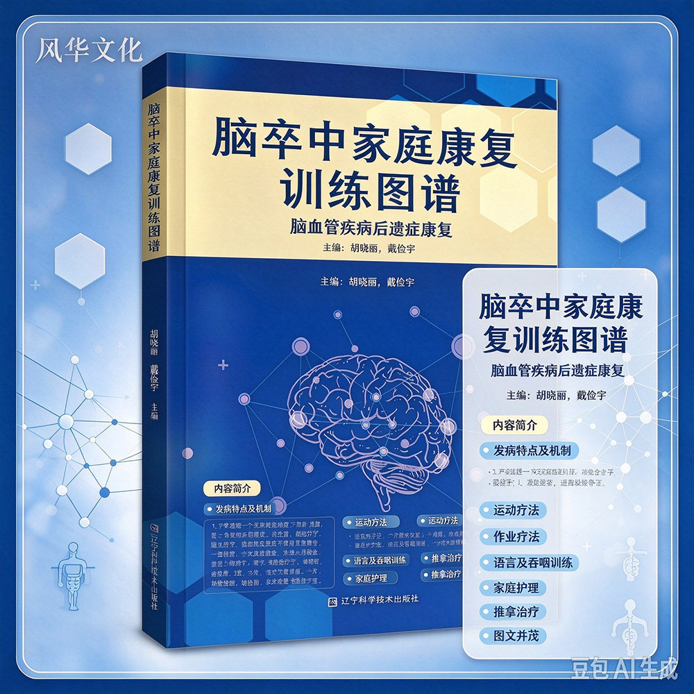 脑卒中家庭康复训练图谱 胡晓丽 戴俭宇 医学书籍 脑卒中脑梗 患者发病机制 家庭护理心理康复训练方法书籍 辽宁科学技术出版社
