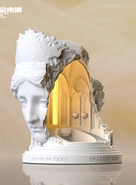 尘市集爱乐城香薰夜灯石膏卧室氛围床头灯结婚新婚生日结婚礼物