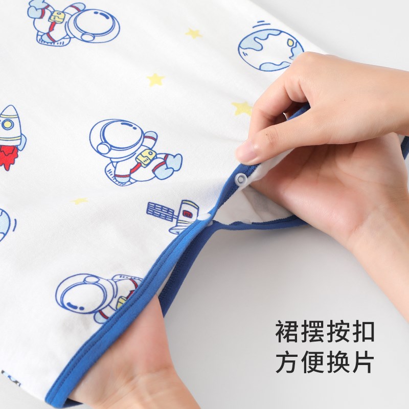 木木屋春秋款婴儿连体衣秋装防踢被纯棉睡袍秋季儿童睡裙家居服