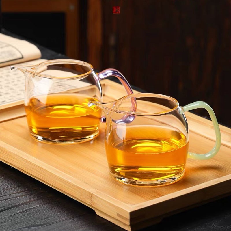 班意高档玻璃加厚公道杯茶漏白酒分酒器茶海杯耐高温功夫茶具家用