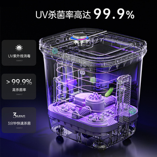 热恋泡脚桶杀菌洗脚电动按摩家用恒温加热足浴盆自动加温过小腿