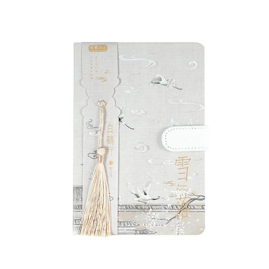 解觉白鹤行A5磁扣本32K中国风手账学生创意笔记本文具记事本子