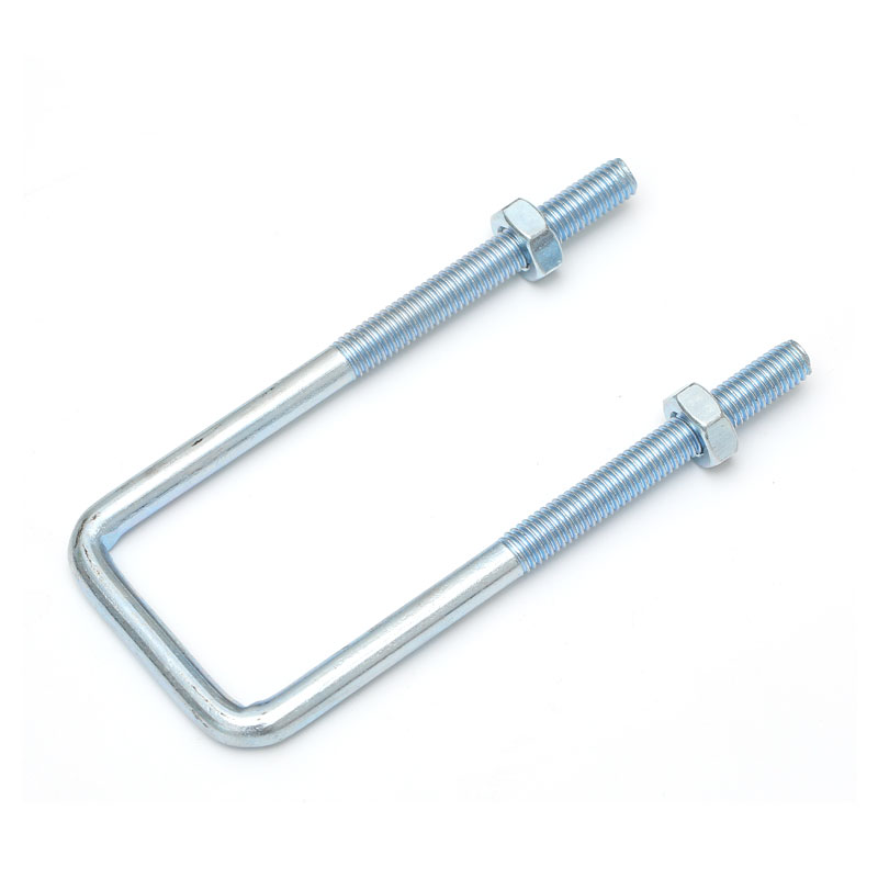 m6-M16mm碳钢镀锌方型卡直角U型卡U型螺栓直角螺丝方卡管卡扣管夹