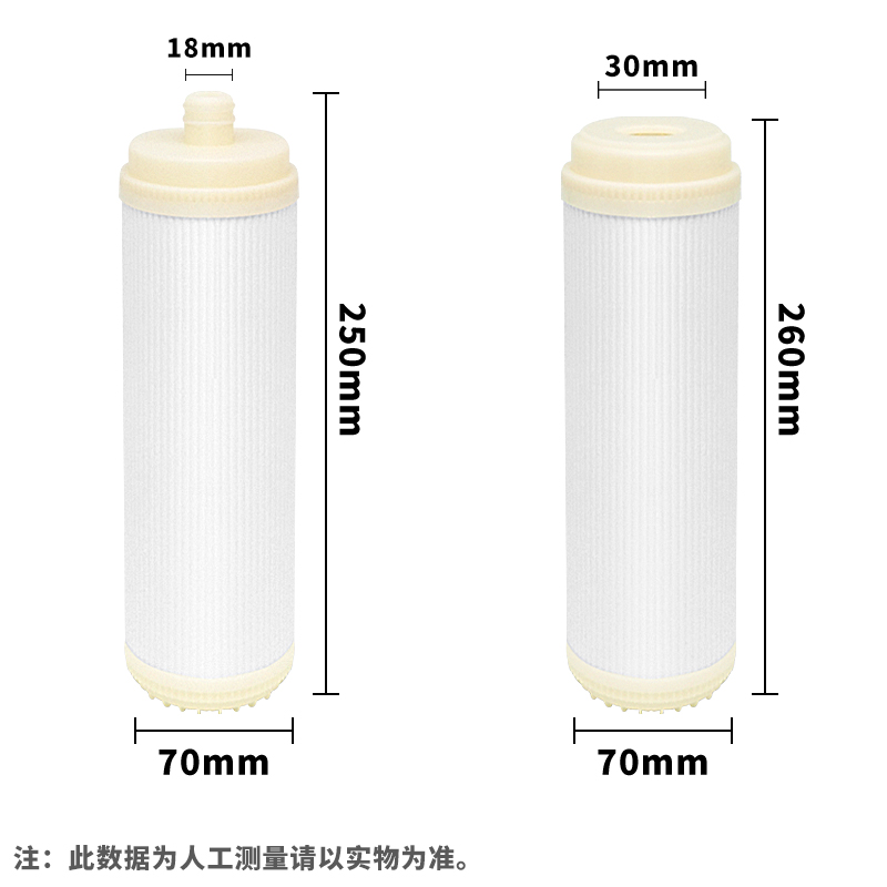 净水器10寸通用滤芯平口超滤膜 纯水机直饮插口UF中空纤维PAN干膜
