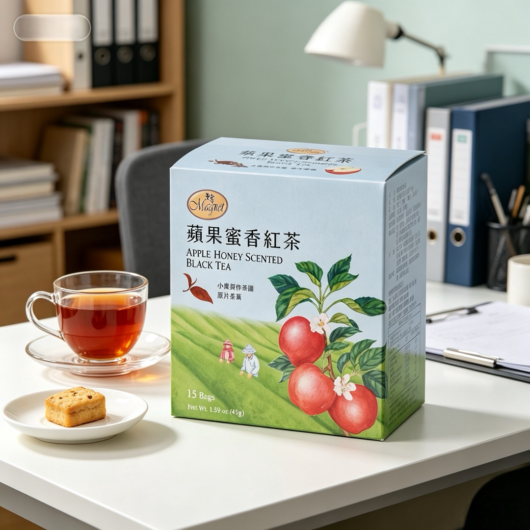 台湾代购曼宁花草茶苹果蜜香红茶办公居家休闲茶冷热茶饮15包/盒