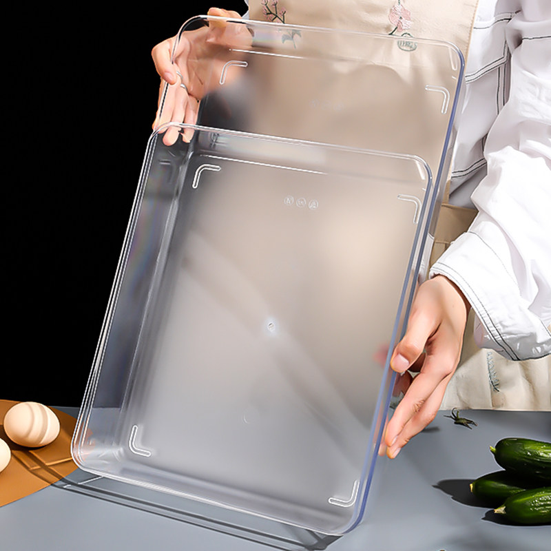 塑料方盘长方形盘子提拉米苏托盘凉菜盘商用冰粉容器盒子蛋糕模具