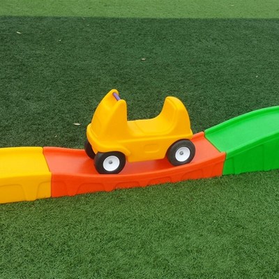 三段式滑车道滑滑梯儿童玩具三段式轨道滑车童车