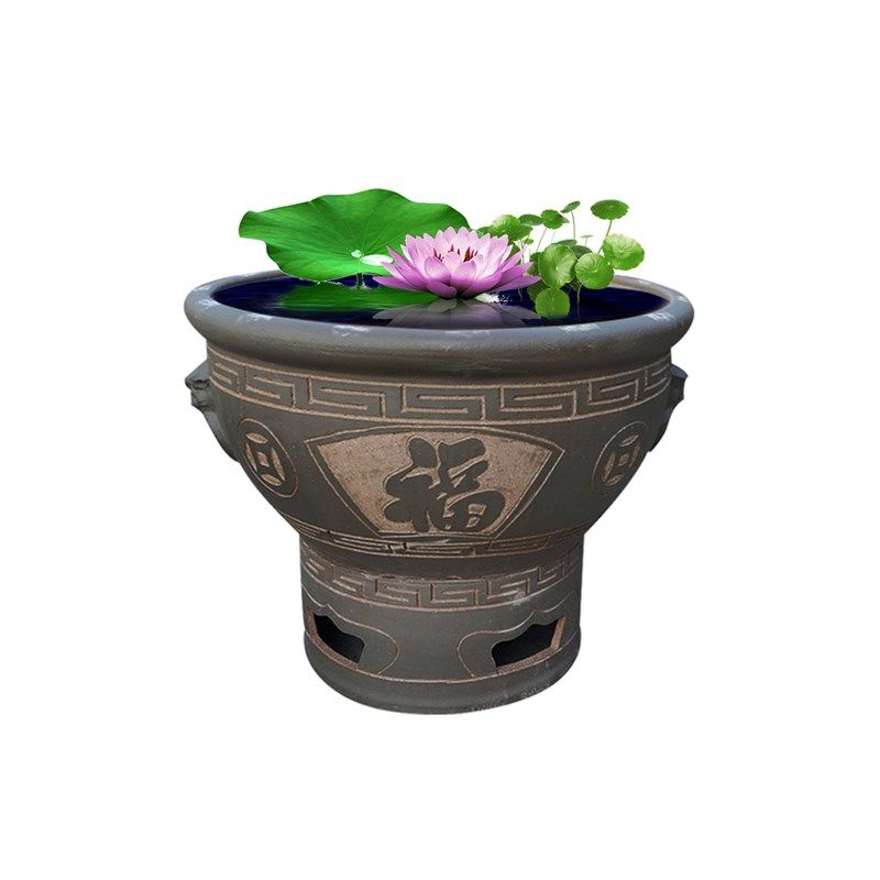 庭院大缸无釉土陶缸鱼缸老式水缸民间老旧水缸养鱼陶缸粗陶缸水缸