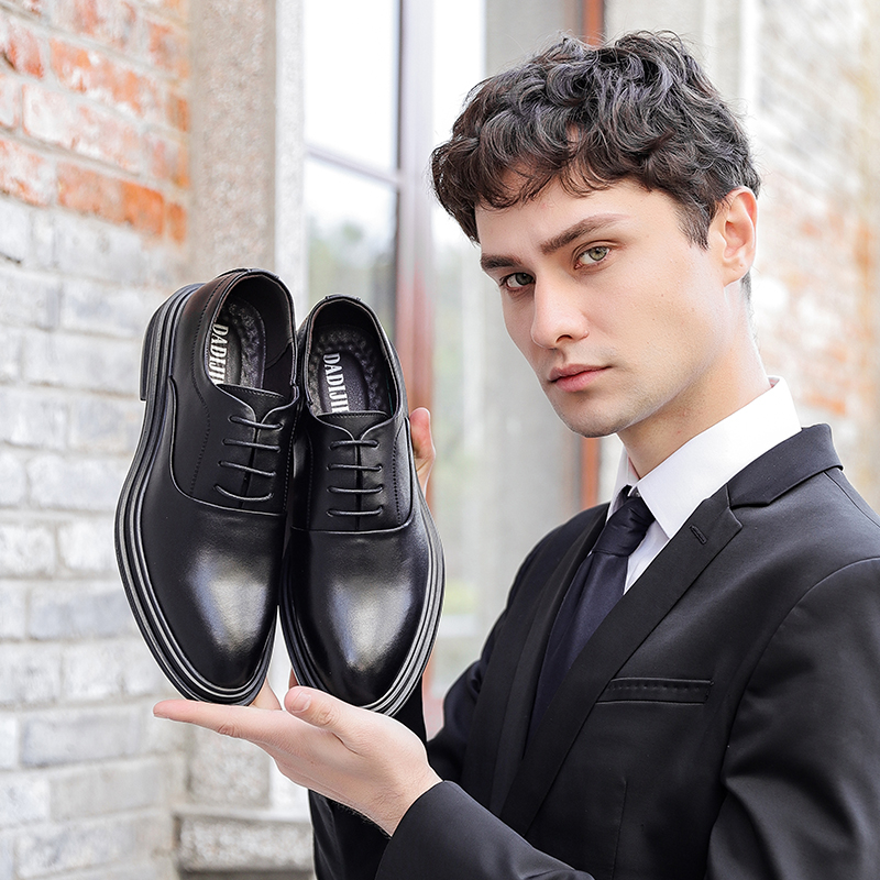 男士正装结婚鞋英伦夏季透气商务休闲鞋子新郎潮流青年皮鞋男