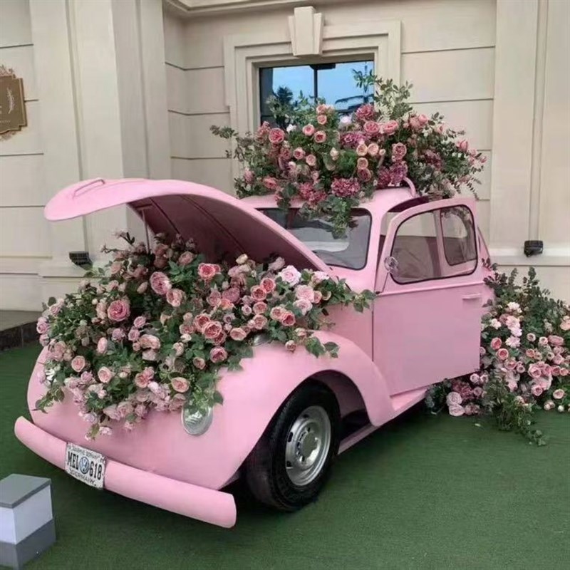 定制商场景区网红美陈装饰餐车奶茶咖啡多功能饮品车美食模型车