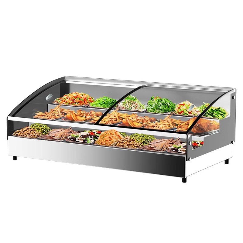 三轮车移动阶梯冰柜摆摊专用烧烤熟食炸串卤菜台式冷藏保鲜展示柜