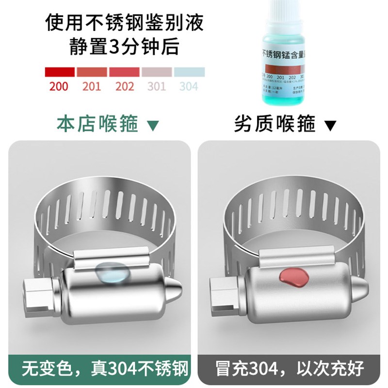 304不锈钢带手柄式喉箍抱箍水管卡箍气管固定卡箍喉箍管夹箍