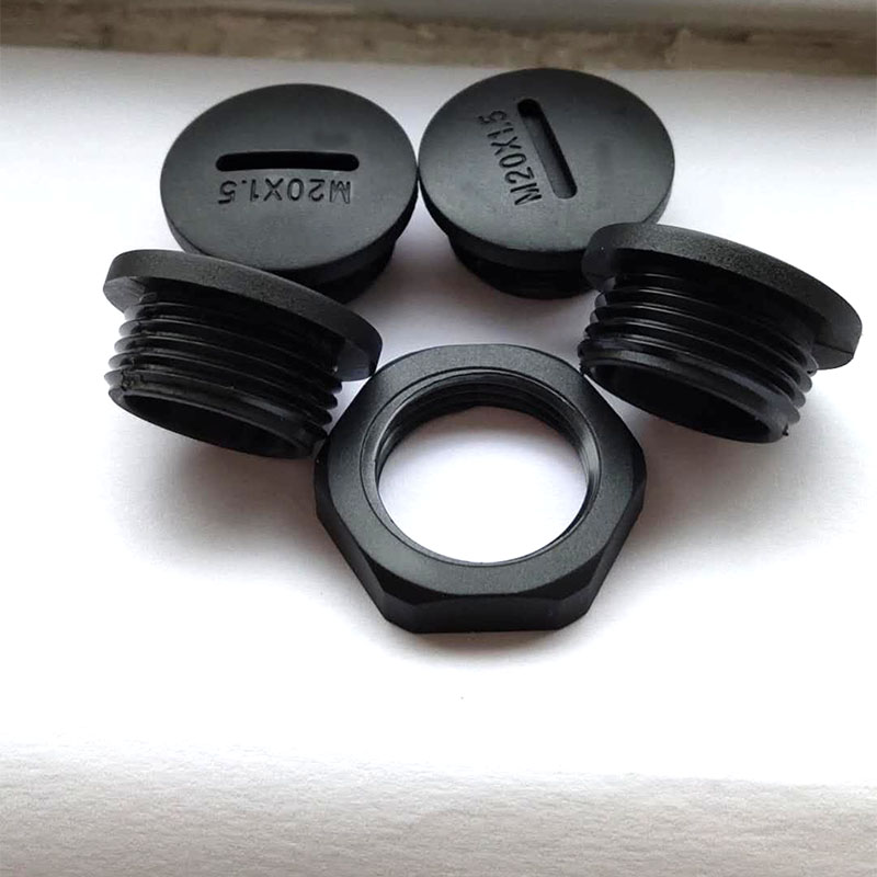 高端尼龙闷盖 螺纹塞头 电缆接头 防水堵头 旋入式塞头圆形赌塞件