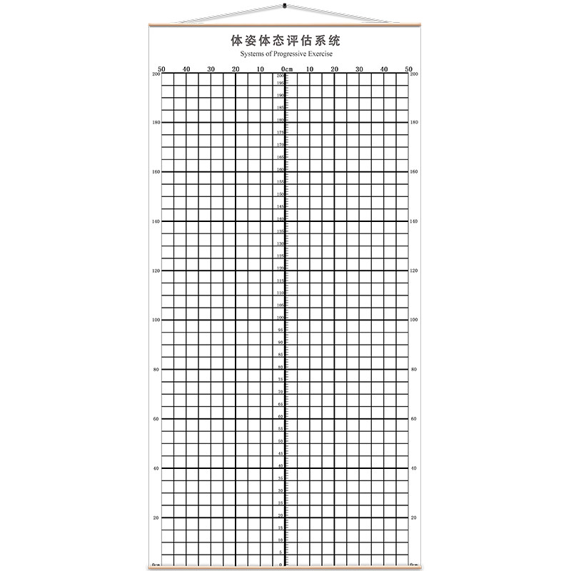 挂式体态评估表瑜伽健身私教体位姿势体测表身体评估背景墙贴图