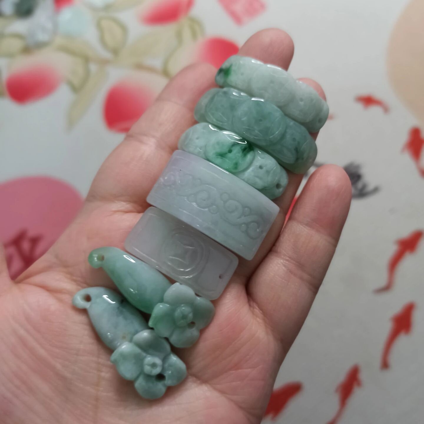 天然翡翠A货手链手排雕刻