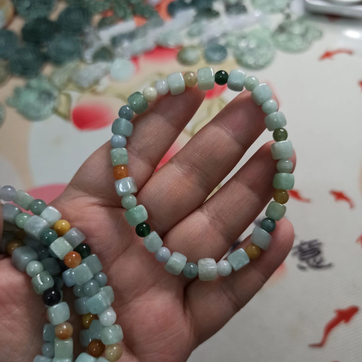 天然翡翠黄翡多宝方珠方糖