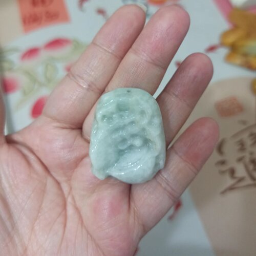 天然翡翠吊坠飘花摇钱树发财树