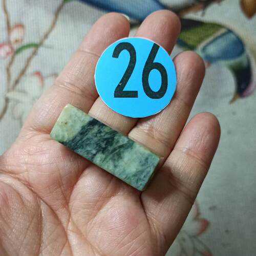 天然翡翠桶珠通孔大方块卡