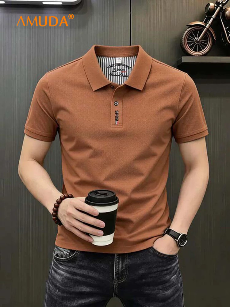 High-end polo shirt men's short-sleeve T-shirt, 2026 new summer lapel men's breathable casual top