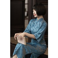 江南絮|b影落空階|秋冬旗袍倒大袖蘇州古法旗袍新中式日常年輕款