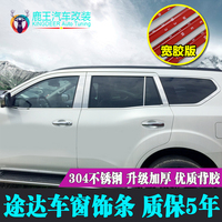 專用于20-21款途達(dá)車窗飾條18款E途達(dá)不銹鋼門窗亮條鍍鉻條裝飾貼