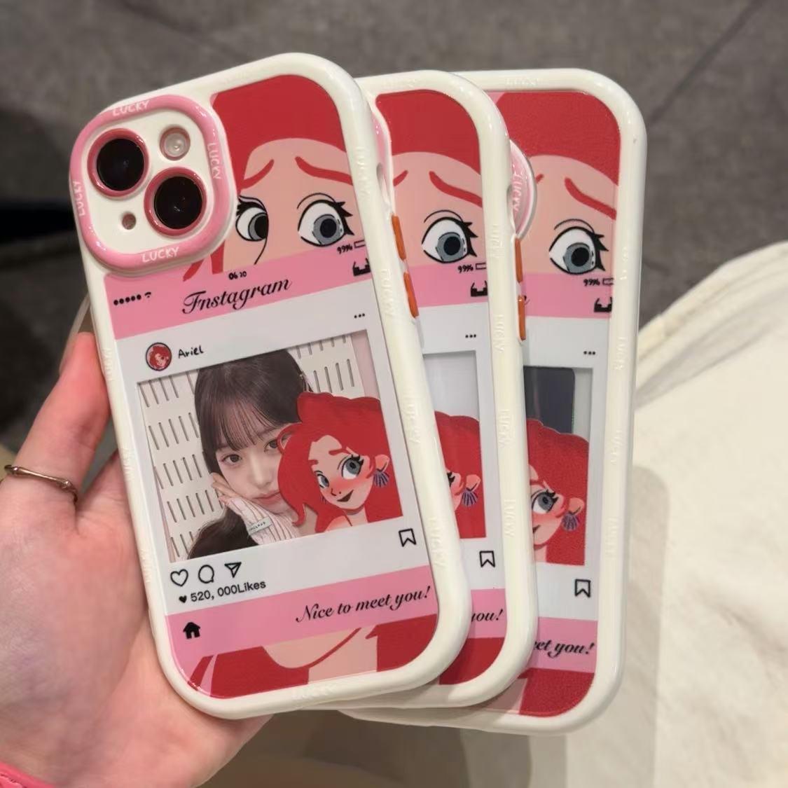 iPhone16/15ins风可爱少女手机壳