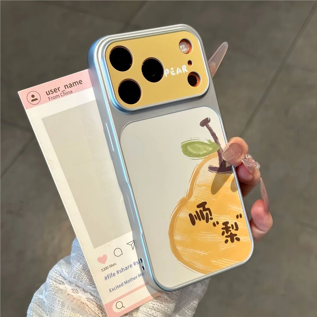顺顺梨梨手机壳电镀大视窗图片