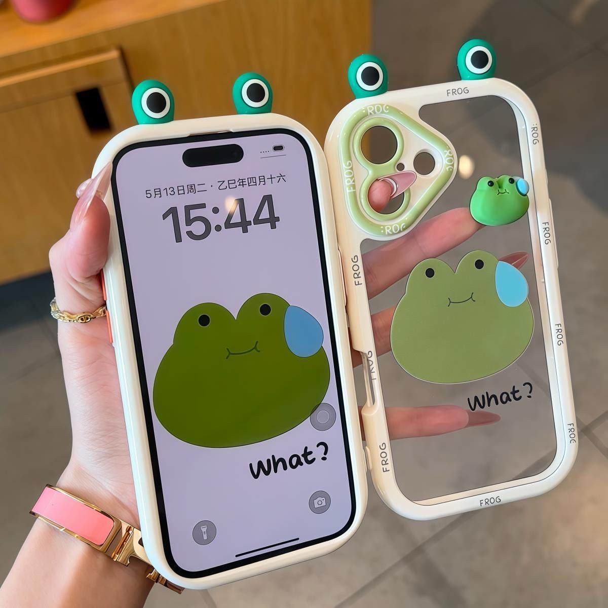 ins风流汗青蛙手机壳适用iPhone16/17promax可爱小米17/15卡通华为pura90高级mate80软壳红米K90趣味findx9女