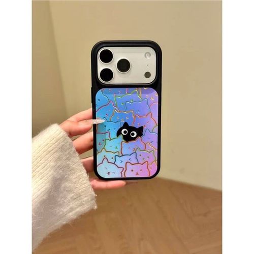 适用iPhone17可爱满屏小猫手机壳
