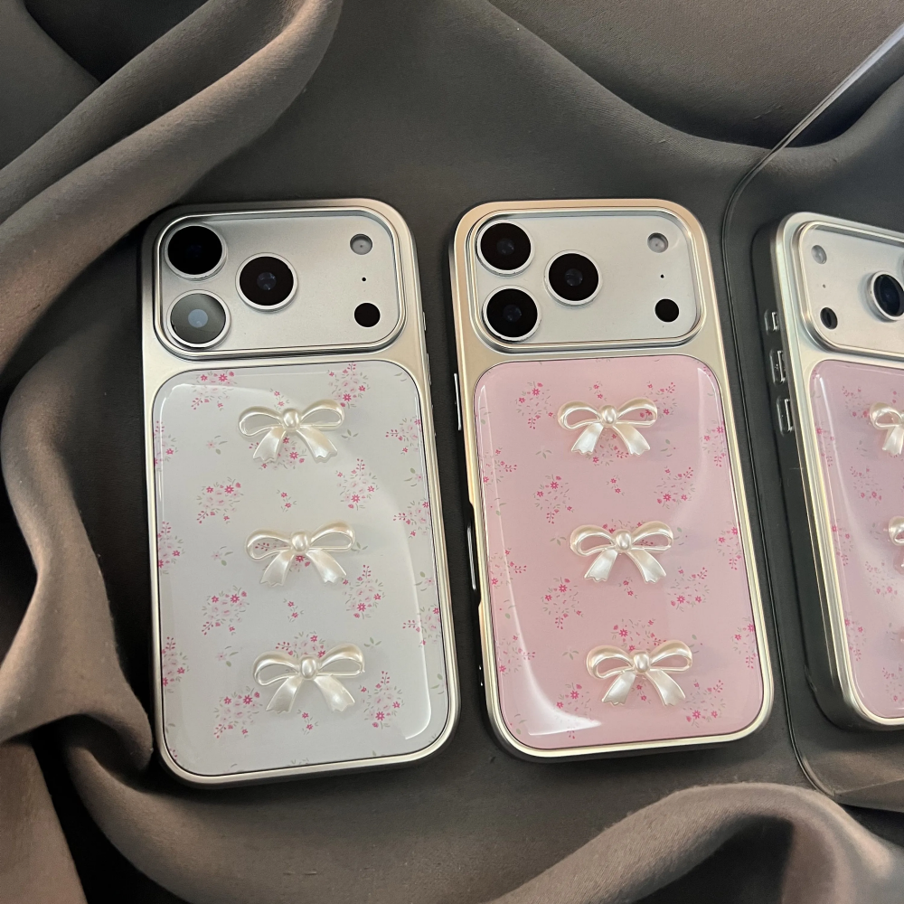 小众碎花立体蝴蝶结手机壳适用IPhone17promax电镀滴胶vivoX300银边小米17promax防摔findX9保护套华为pura80,3C数码配件,手机保护套/壳,淘宝优惠券,粉丝福利购,淘宝优惠卷