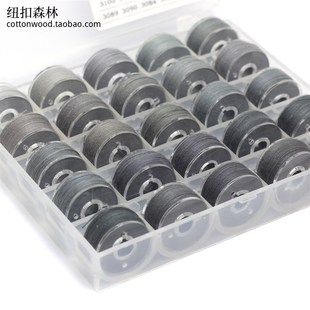 烟灰色缝纫线 25色盒 水泥灰 深灰色系手工拼布艺DIY手缝线
