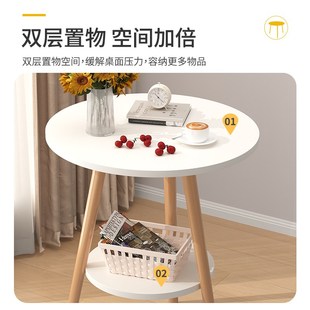 小圆桌茶几简易客厅家用卧室沙发边几床头桌网红迷你茶桌阳台桌子