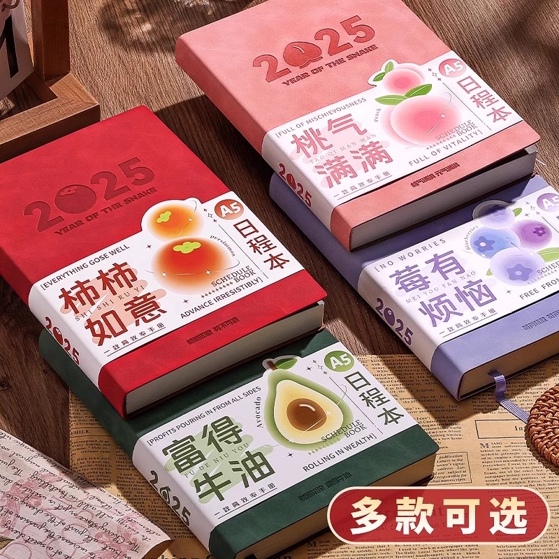 2025年日程本计划表笔记本子日历记事本商务办公365天工作日志学
