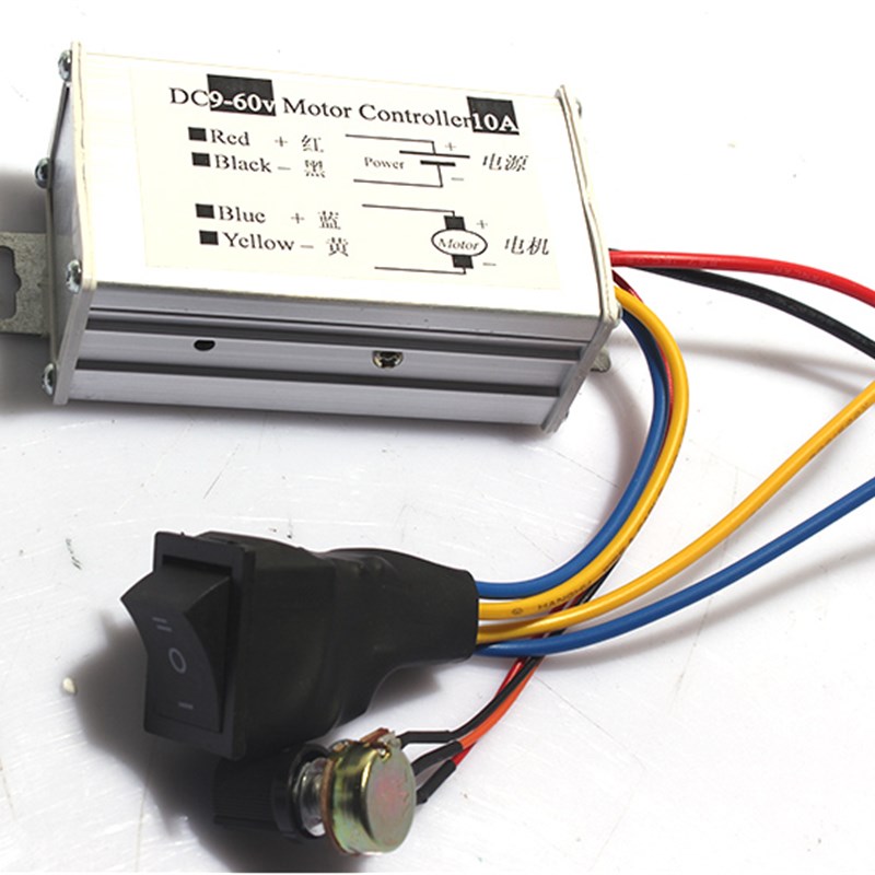 PWM直流电机无级变速/脉宽马达调速开关12V24V60V调速器/模块 10A
