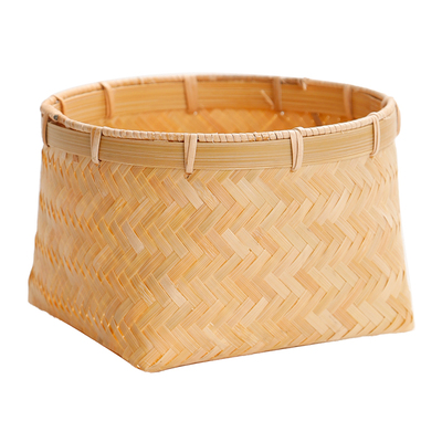 竹编手工小竹篓小竹篮筐复古茶点筐婚庆糖果篮零食糖果篮民宿餐厅