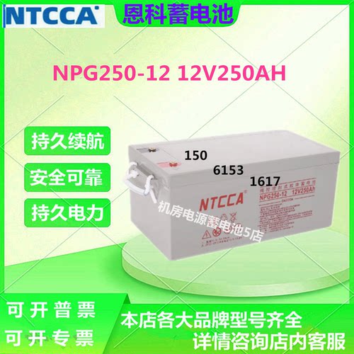 恩科蓄电池NPG250-12 12V250AH直流屏免维护UPS电源阀控式机房EPS