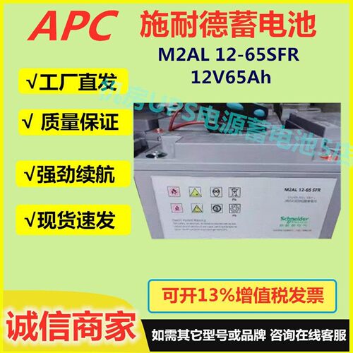 施耐德蓄电池M2AL12-65SFR 12V65Ah电梯消防主机机房UPS电源设备
