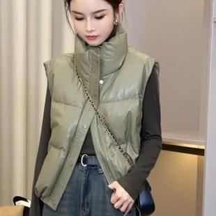 小个子白鸭绒坎肩 立领羽绒马甲女2025初秋款 高货速发欧货时尚 短款