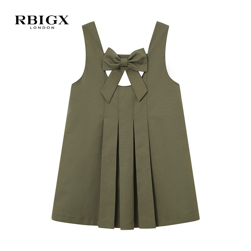RBIGX瑞比克童装春季新款女童百搭公主吊带背带蝴蝶结连衣裙