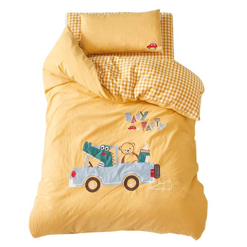 幼儿园被子三件套新生儿婴儿床上用品宝宝儿童被褥含芯六件套