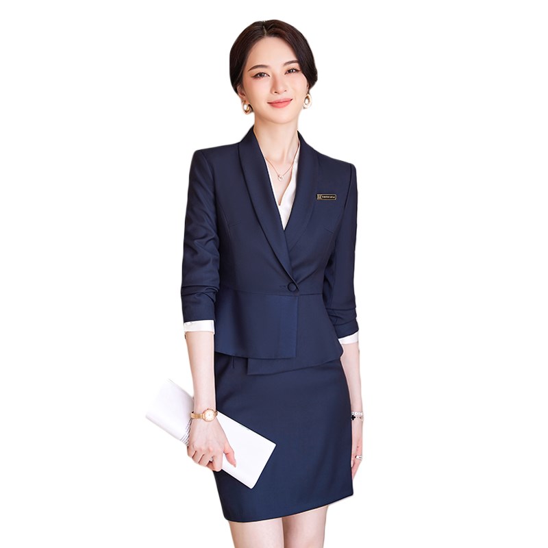 工作服女职业气质西装套装春秋季三件套小个子行政珠宝店高端正装