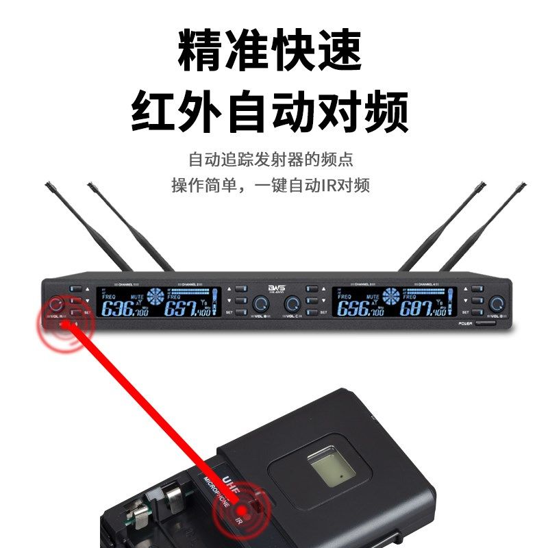 无线头戴式麦克风一拖四八专业舞台演出戏剧唱戏领夹胸麦耳麦话筒