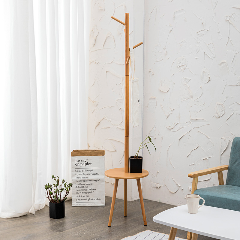 衣架落地家用挂衣架卧室网红室内木质工艺全实木日式衣帽架简约