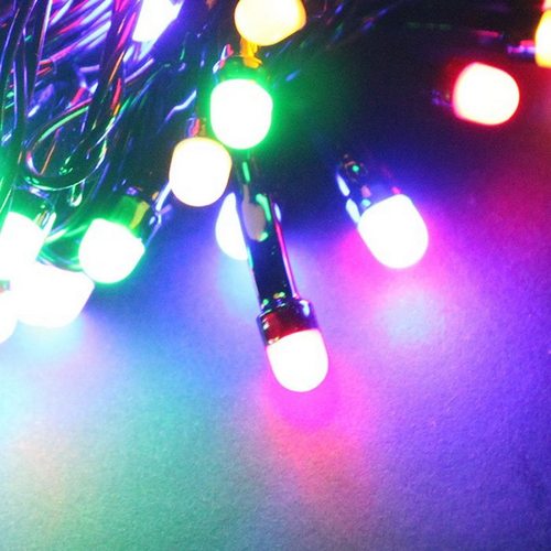 黑线V8双闪彩灯尾插闪灯满天星串灯led灯串防冻雾灯装饰亮化工程